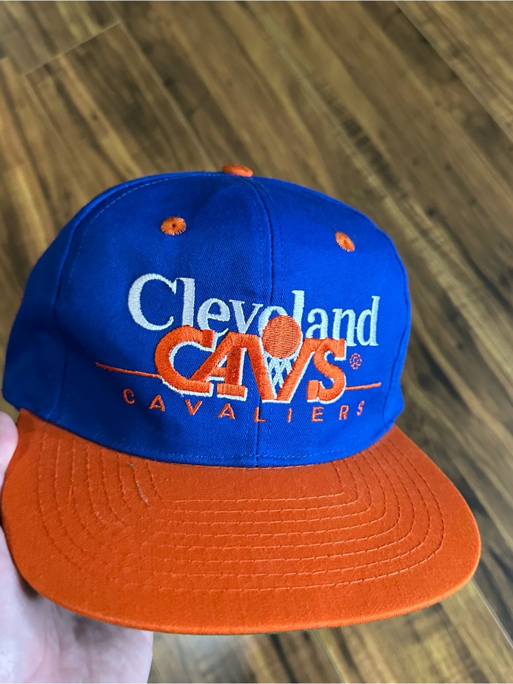 Vintage Cleveland Cavaliers Blue & Orange Snapback Hat